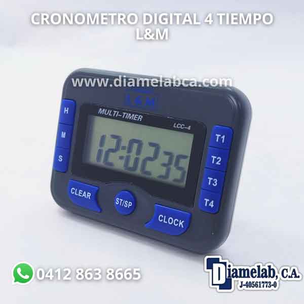 Cronometro digital de 4 tiempos Cat. DAR-X24706 Marca Daigger