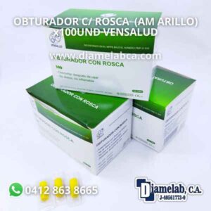 OBTURADOR C/ ROSCA (AM ARILLO) x100UND VENSALUD