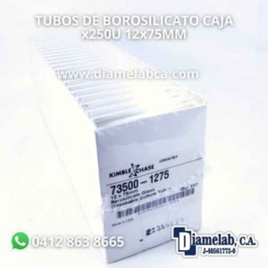 TUBOS DE BOROSILICATO CAJA x250U 12x75MM